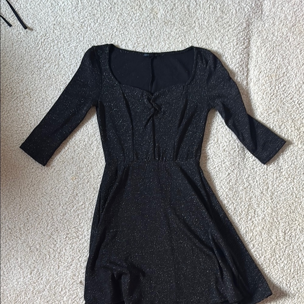 BCBG Paris Black Fit and Flare Cocktail Dress
